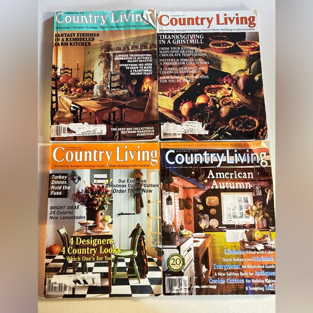Country Living Thanksgiving Issues -1980’s